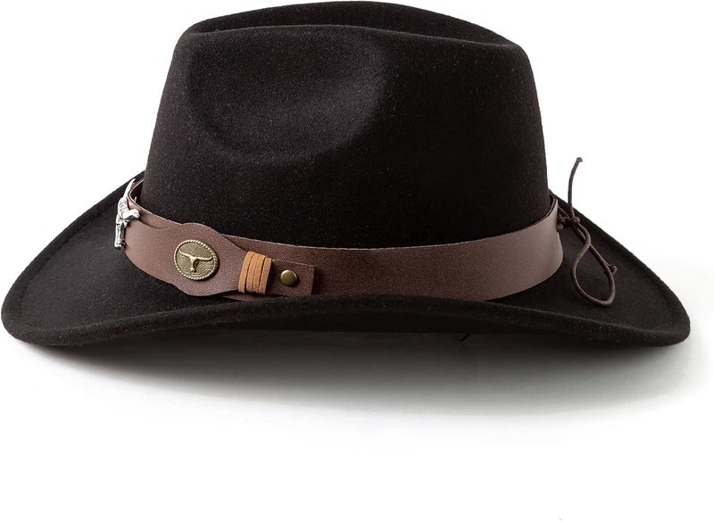 Gossifan Classic Womens Western Cowboy Cowgirl Hats with Wide Belt - Image 5